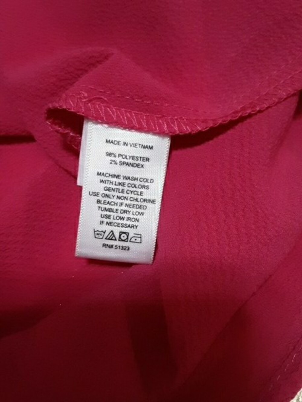 CeCe V-Neck Ruffle Cuff Blouse - Raspberry - Picture 9 of 11